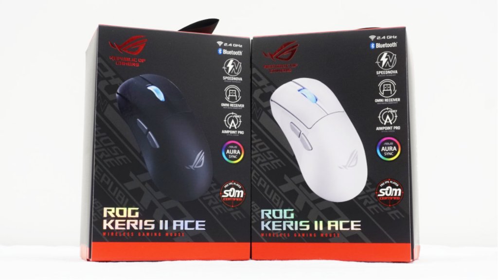 ROG KerisII Origin白 エルゴマウス　使用時間5 時間以下 究極の精度】ASUSの超軽量ワイヤレスゲーミングマウス「ROG