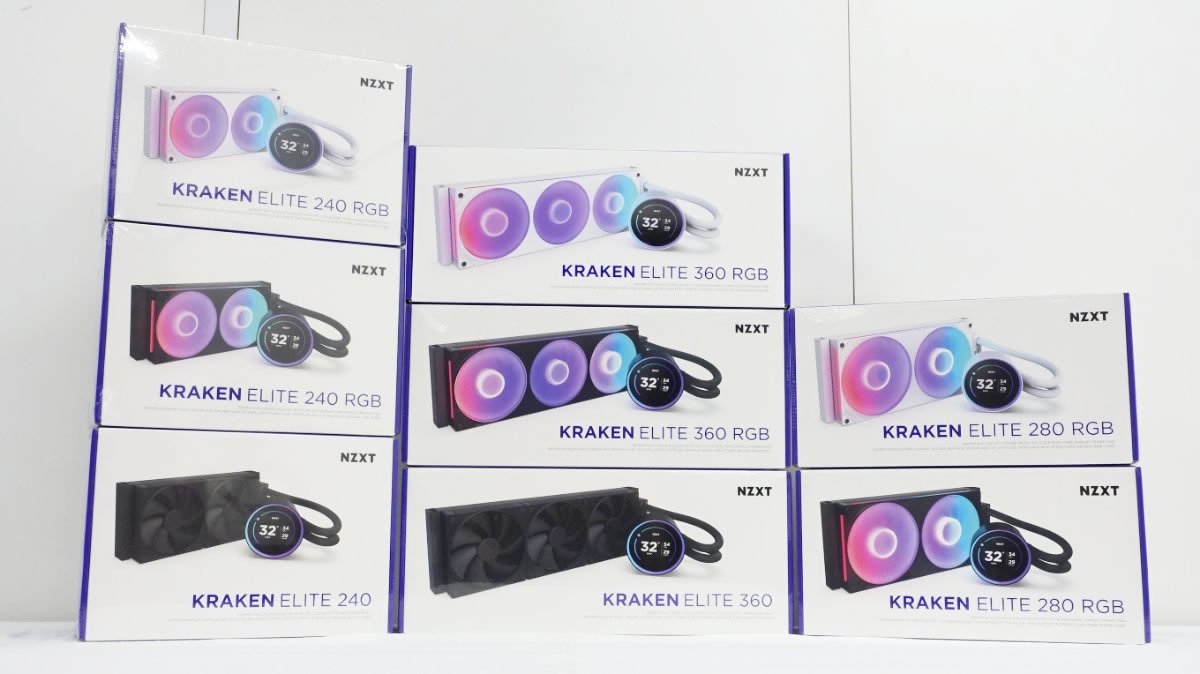NZXTの液晶ディスプレイ付き簡易水冷クーラー、Kraken Eliteシリーズ 