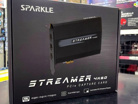 4Kゲーム配信も、2系統のHDMI入力を搭載したPCIe接続内蔵型キャプチャーカード「Streamer 4K60 PCIe Capture Card」がSPARKLEから
