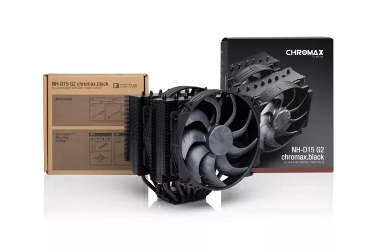 Noctua、オールブラック仕様のchromax.blackシリーズにツインタワー型