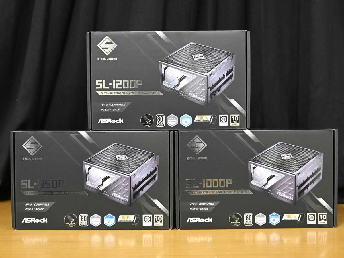 ASRockから、温度センサー搭載した80PLUS PLATINUM取得電源ユニット