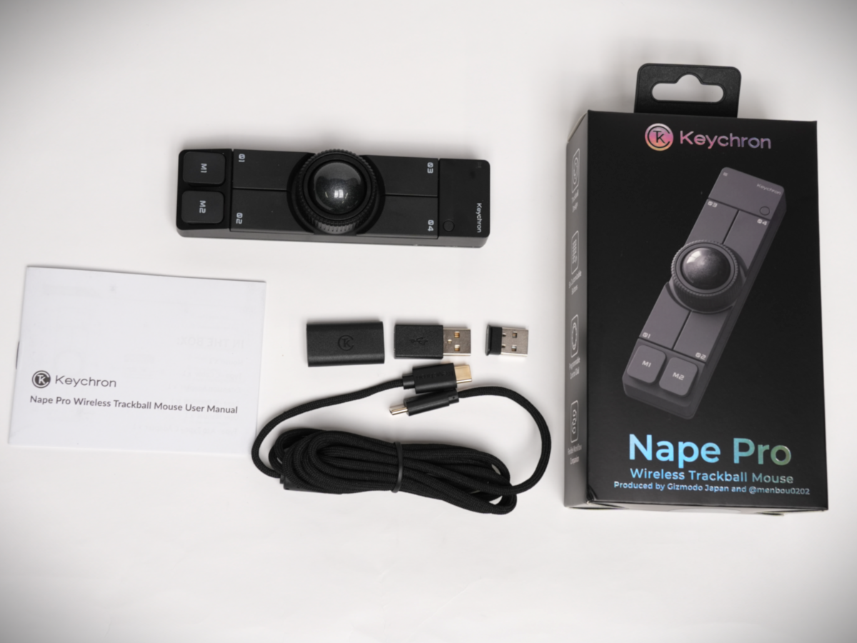 Keychronより、コンパクトなトラックボールマウス「Keychron Nape Pro