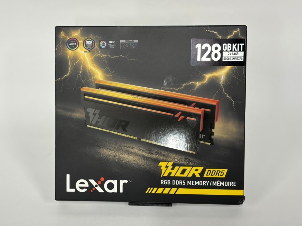 Lexarの最大128GBまで対応するARGB搭載DDR5 OCメモリーキット「THOR