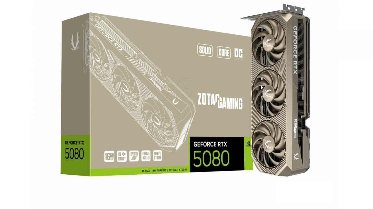 ZOTAC創立20周年を記念したチタンゴールドの「GeForce RTX 5080 SOLID