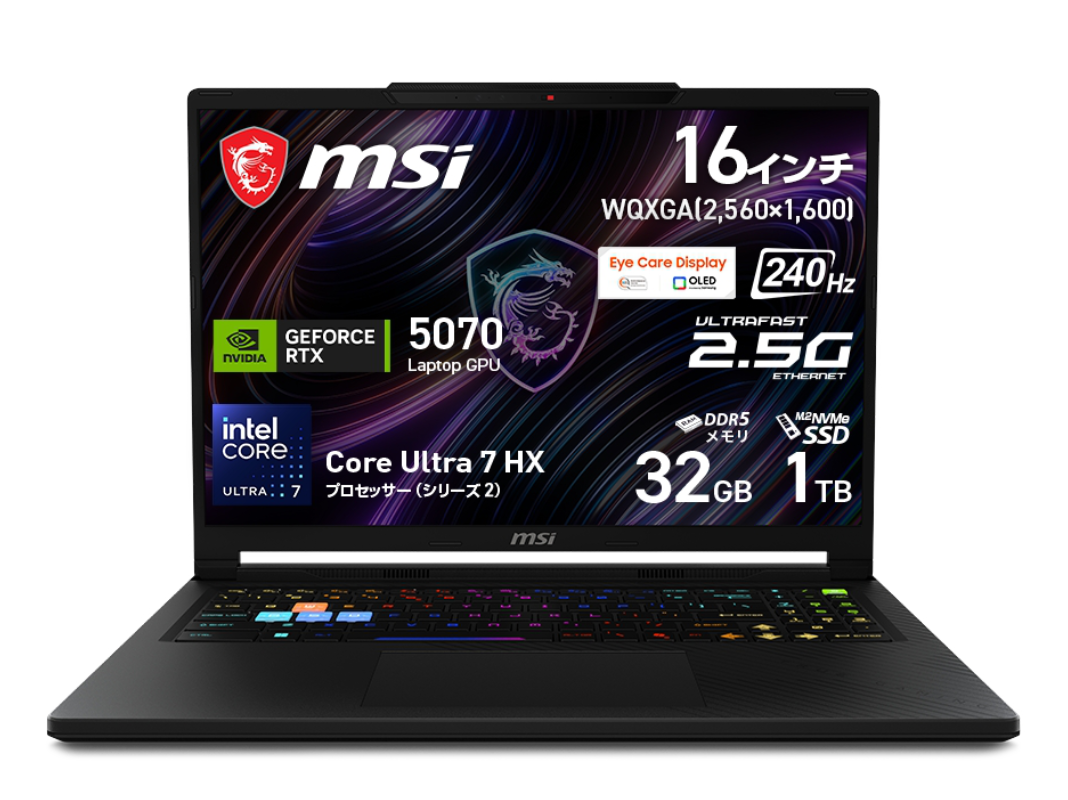MSI MSI ゲーミングノート Raider 16 HX B2W Raider-16-HX-B2WGX