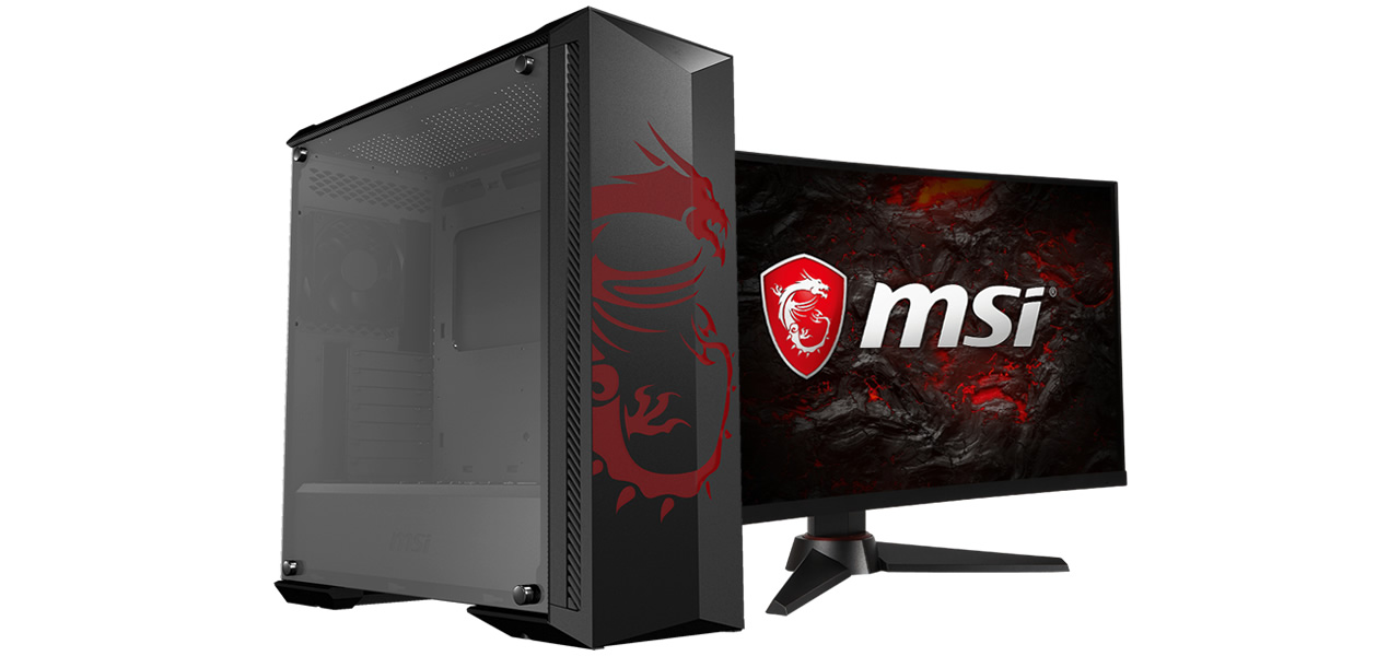 ミドルタワーPCケース MSIグラフィックカード付き ジャンク ミドル