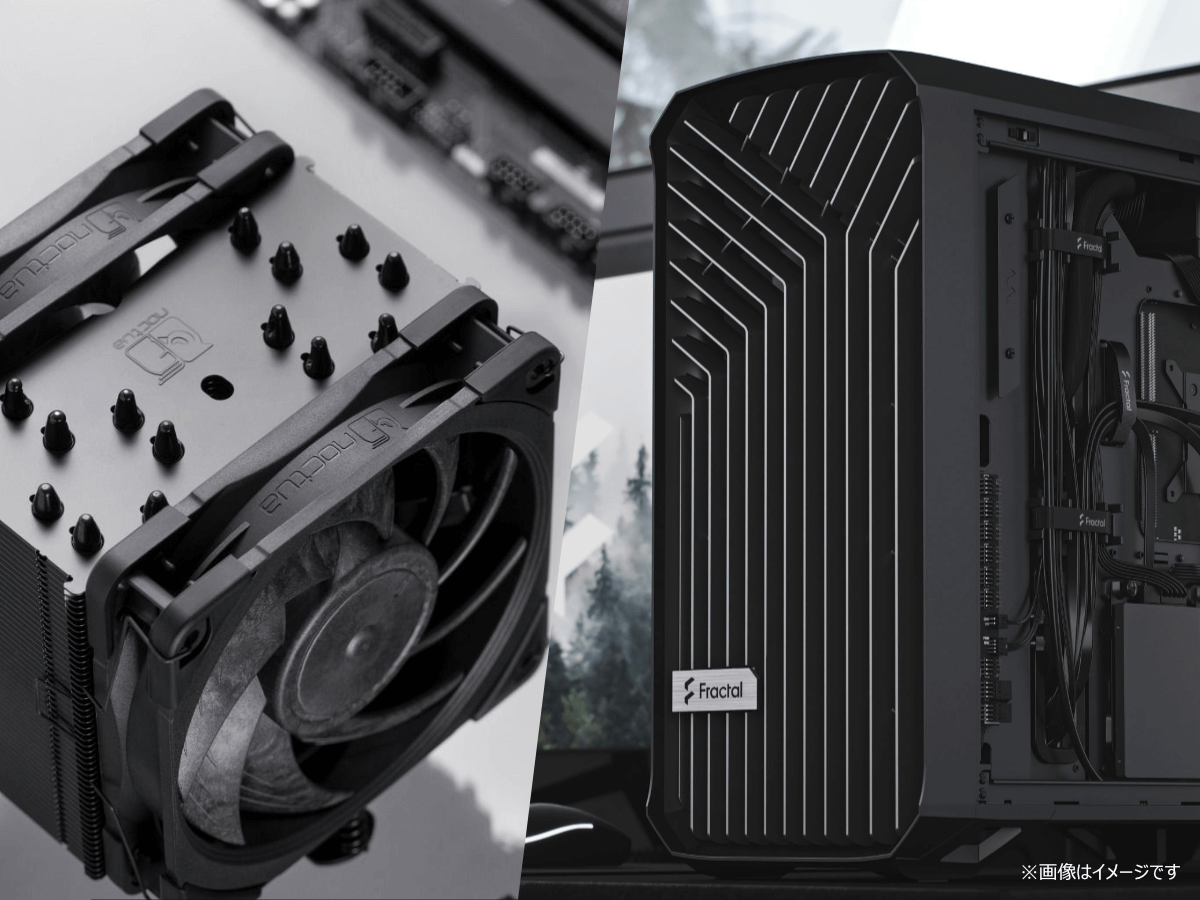 Fractal Design「Torrent Compact」ケースとNoctuaクーラー採用 Fractal Design「Torrent Compact」ケースとNoctuaクーラー採用