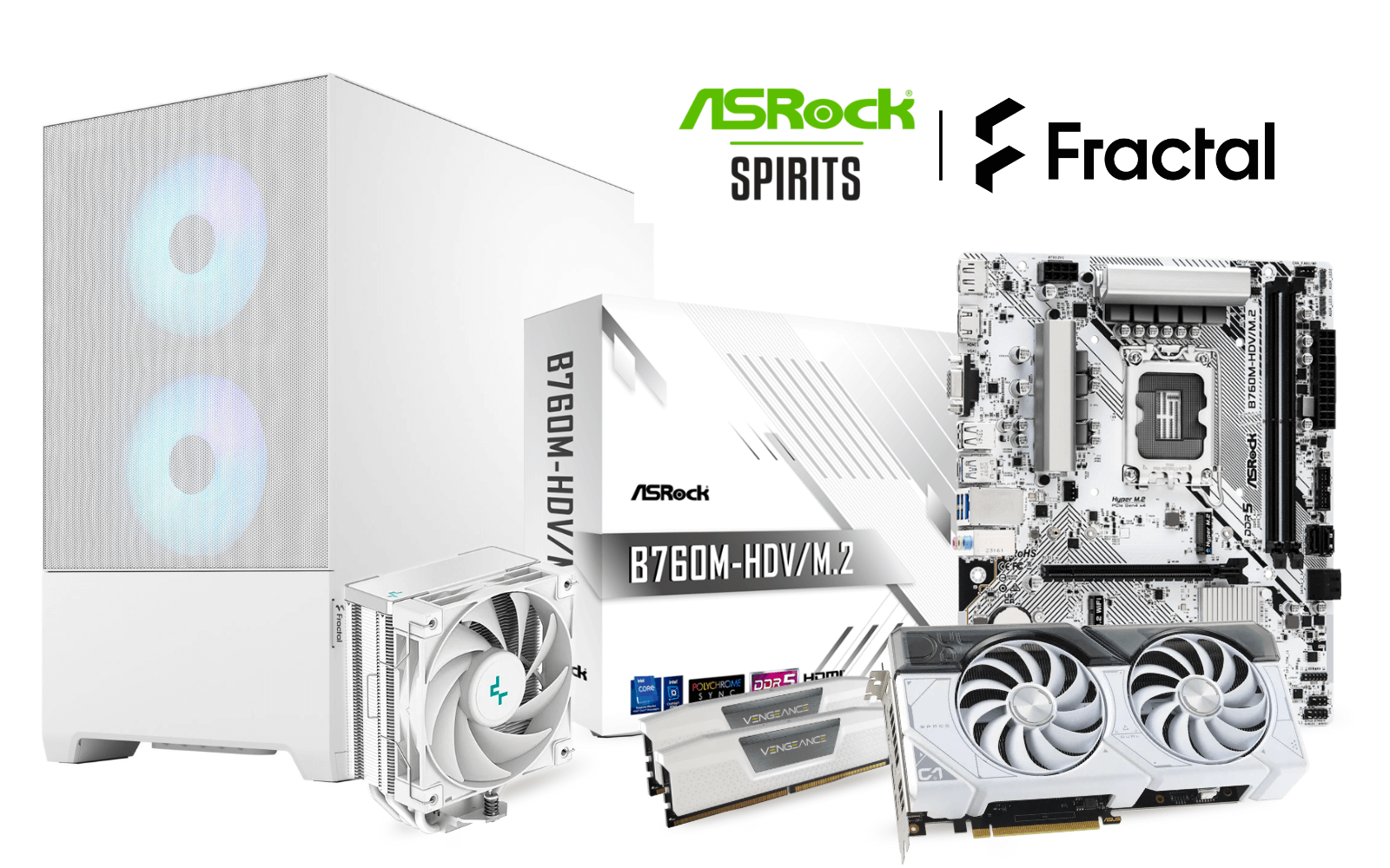 ASRock オールホワイトマザーボード「B760M-HDV/M.2」を採用した ASRock オールホワイトマザーボード「B760M-HDV/M.2」を採用した