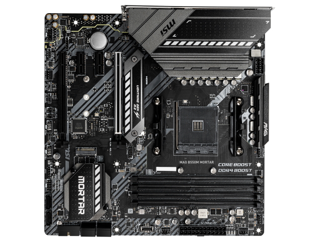 MSI MAG B550M MORTAR AMD 500シリーズ Socket AM4対応 AMD B550チップ