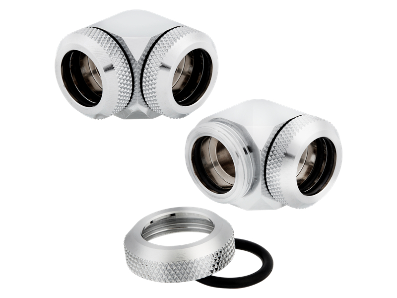 Corsair Hydro X Series XF Hardline 90° 14mm OD Fitting Twin