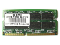 ノーブランド 144Pin SODIMM PC133 256MB 16チップ構成 Micron純正