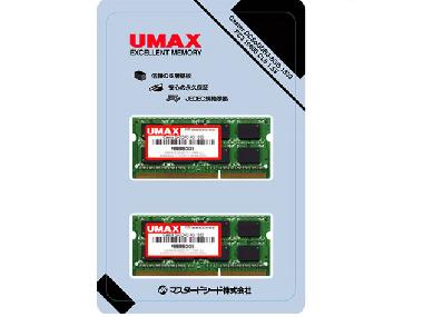 UMAX DDR3 PC3-10600 8GBメモリー 2枚