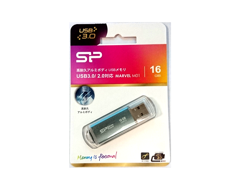 SILICON POWER SP016GBUF3M01V1B Marvel M01 USBフラッシュメモリ 16GB USB3.0対応 ...