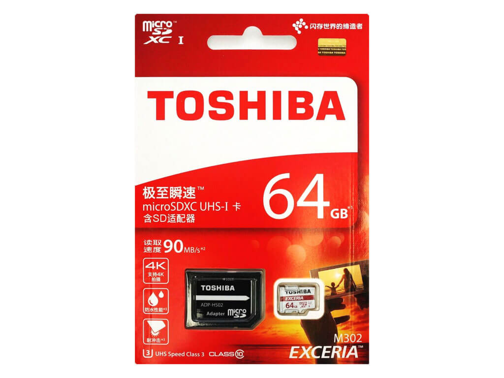 TOSHIBA THN-M302R0640C2 EXCERIA M302 MicroSDXC 64GB UHS Speed