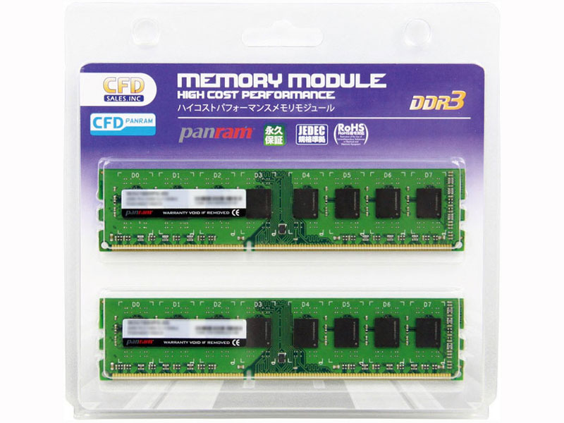 CFD W3U1600PS-2G CFD-Panram 240Pin PC3-12800(1600) 4GB(2GBx2