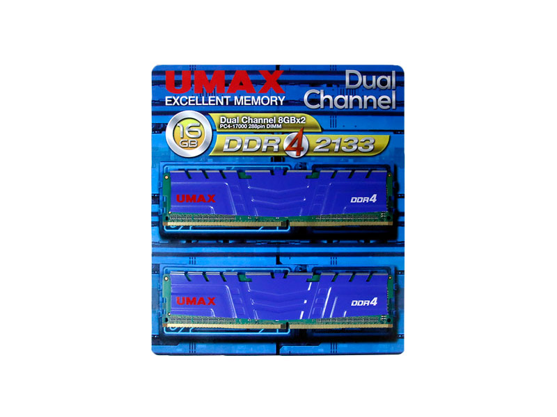 UMAX DCDDR4-2133-16GB 288Pin DDR4-2133 16GB(8GBx2枚組)SET 1.2Volt