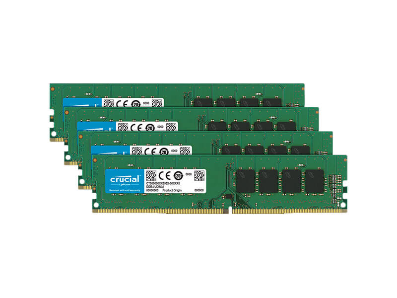 動作確認済】【DDR4-2400】Crucial 64GB (16GB×4枚) DDR4 16GBメモリ 4枚