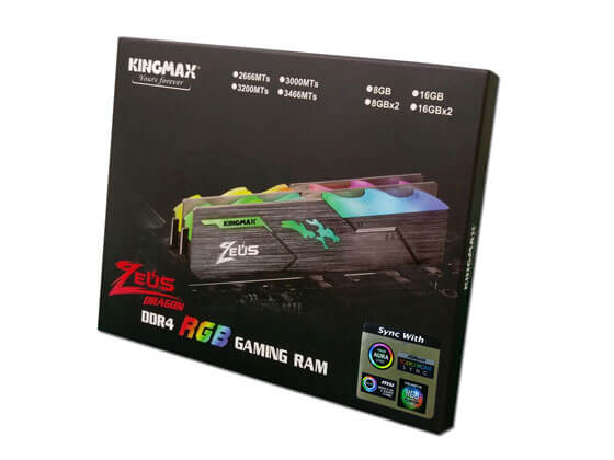 KINGMAX KM-LD4-3200-16GRD Gaming Zeus RGB 288Pin DDR4-3200 16GB