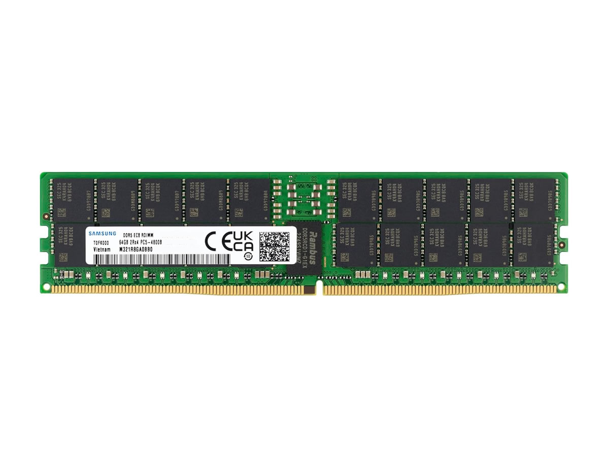 SAMSUNG M321R8GA0BB0-CQK 288Pin DDR5-4800 R-DIMM ECC 64GB CL40 1.1