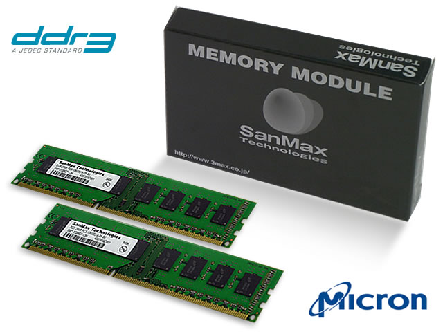 SanMax SMD-2G88CP-13H-D [DDR3 DUALSET] 240pin DDR3-1333 CL9 2GB
