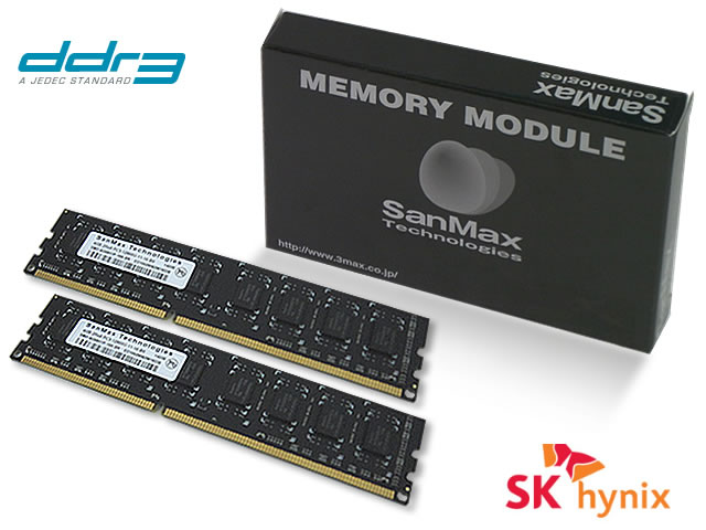 SanMax SMD-16G28HP-18M-D-BK BLACK PCB EDITION 240pin DDR3 SanMax SMD-16G28HP-18M-D-BK BLACK PCB EDITION 240pin DDR3