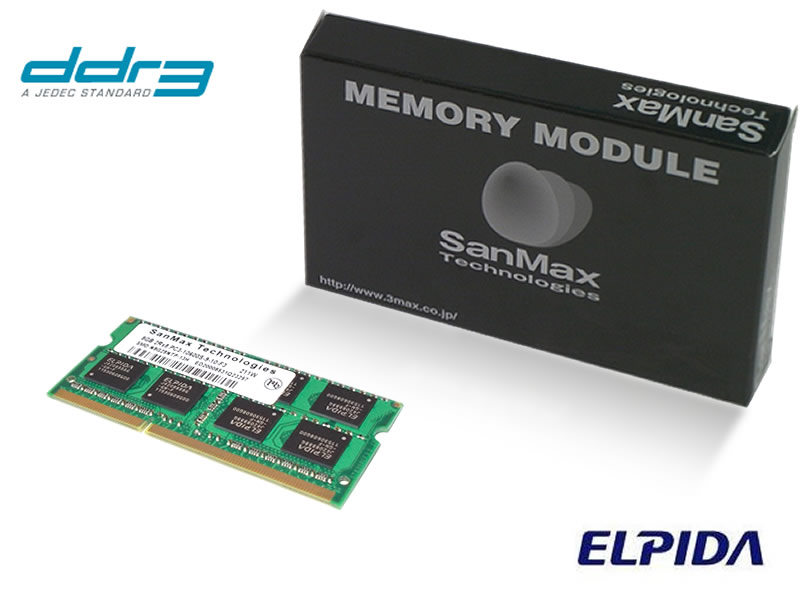 メモリ SanMax 16GB (8Gx2) DDR4-2400 美品 n88 SanMax SMD4-U32G88H-32AA-D 1Rank 8Chip 片面モジュール版