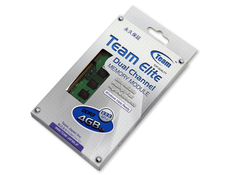 Team TED38192M1333C9DC デスクトップ用 240pin DDR3-1333 CL9-9-9-24