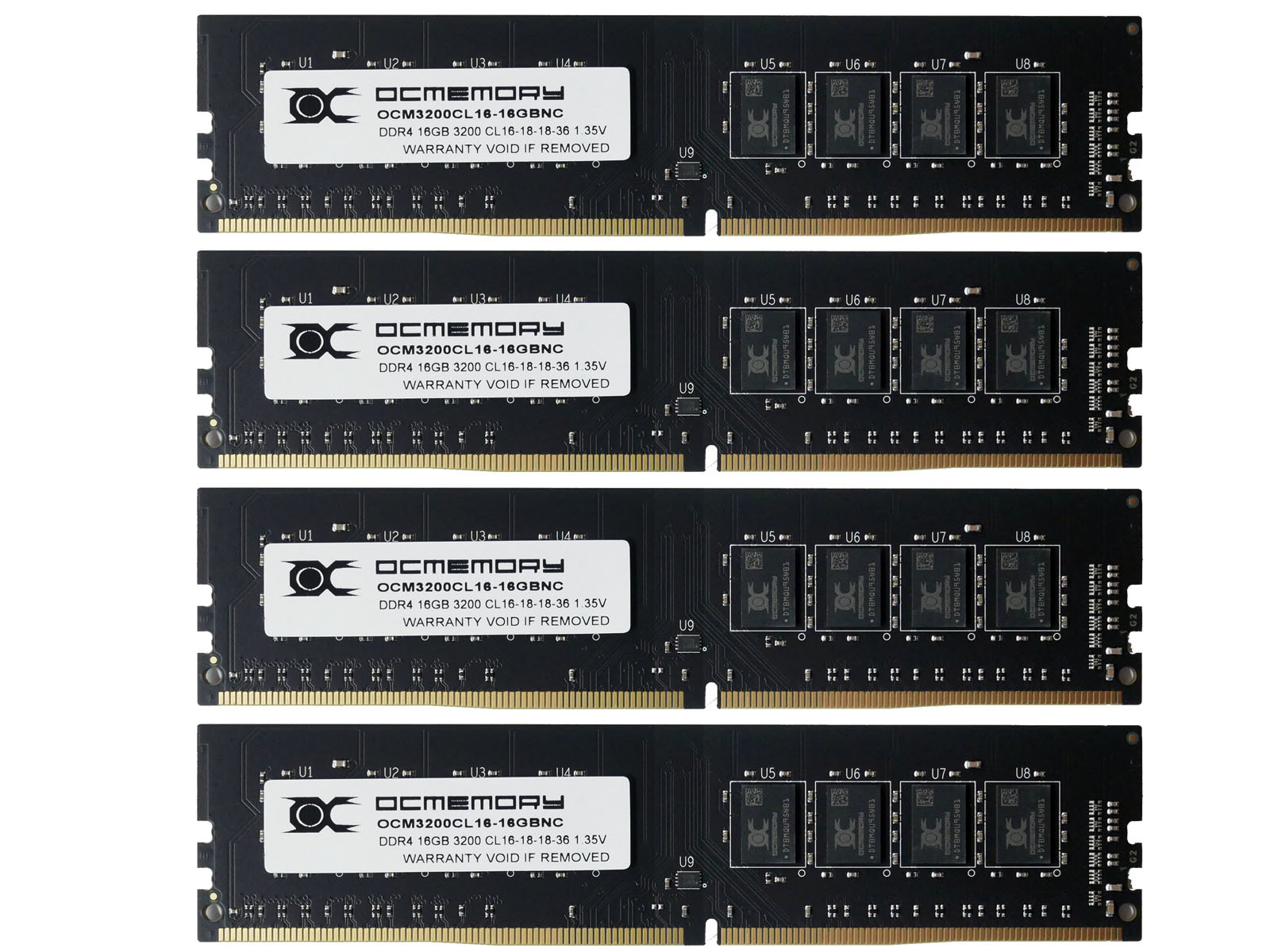 OCMEMORY OCM3200CL16Q-64GBNC 288pin DDR4-3200 CL16-18-18 64GB
