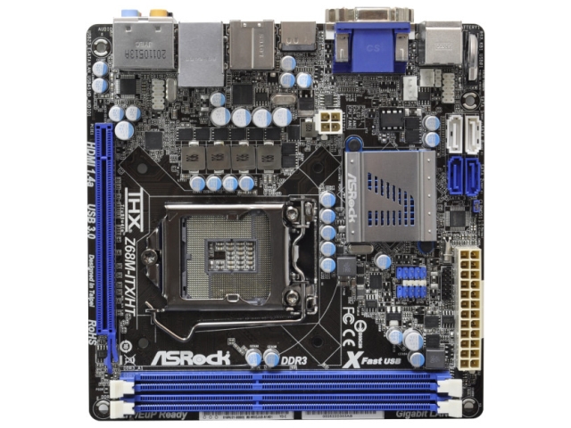 CPU メモリ付き　Asrock　Z68M-ITX-HT　LGA1155 CPU メモリ付き Asrock Z68M-ITX-HT LGA1155の通販 by
