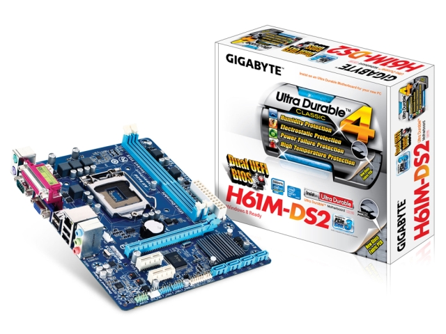 H61M-DS2　未使用品 GIGABYTE GA-H61M-DS2 REV5 インテル 6シリーズ LGA1155対応 intel H61