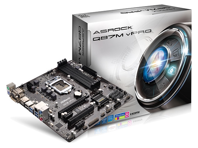ASRock Q87M vPro インテル 8シリーズ LGA1150対応 intel Q87