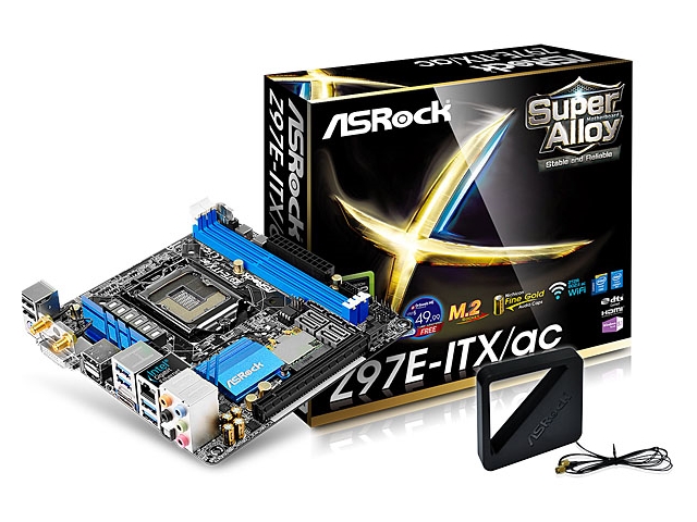ASRock Z97E-ITX/ac インテル 9シリーズ LGA1150対応 intel Z97チップ