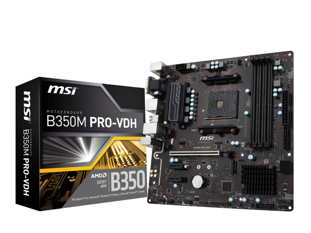 MSI B350M PRO-VDH AMD 300シリーズ Socket AM4対応 AMD B350チップ