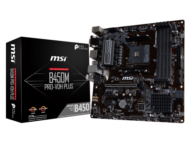 MSI B450M PRO-VDH PLUS AMD 400シリーズ Socket AM4対応 AMD B450