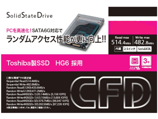 新品 TOSHIBA 128GB CFD CSSD-S6T128NHG5Q 価格.com - CFD CSSD