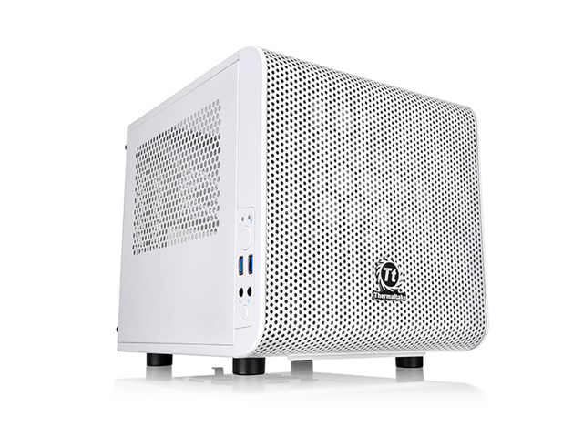 Thermaltake CoreV1 Snow Core Mini-ITX対応、フロントメッシュ