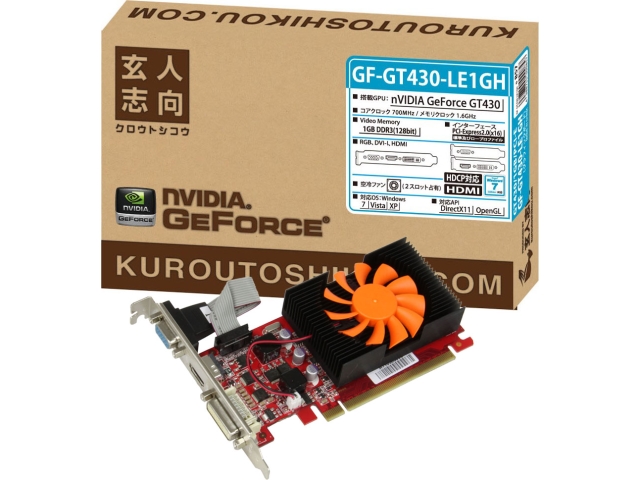 玄人志向 GF-GT430-LE1GH - 製品詳細 | パソコンSHOPアーク（ark）