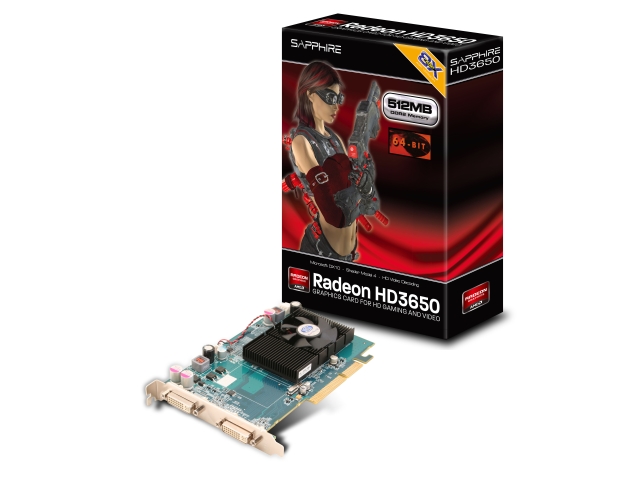 SAPPHIRE HD3650 512M DDR2 AGP DUAL DVI-I BOX 11129-06-20G (VD4495