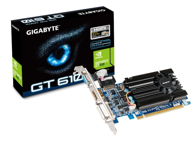 GIGABYTE GV-N610D3-1GI GeForce GT 610 1GB 64-bit DDR3 PCI Express GIGABYTE GV-N610D3-1GI GeForce GT 610 1GB 64-bit DDR3 PCI Express
