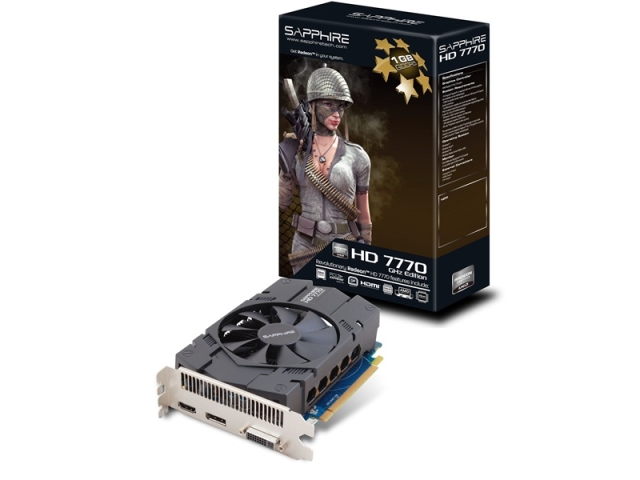 SAPPHIRE HD7770 GHZ EDITION 1G GDDR5 PCI-E HDMI/DVI-I/DP BOX