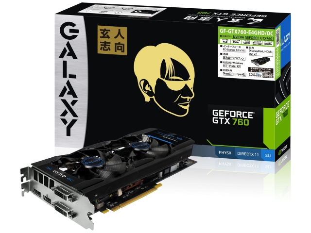 玄人志向 GF-GTX760-E4GHD/OC - 製品詳細 | パソコンSHOPアーク