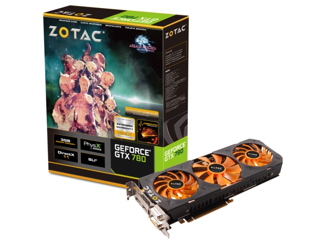 パソコン ZOTAC GTX780 3GB ZOTAC ZTGTX780-3GD5FF14R03 TRIPLE SILENCER GeForce GTX 780 3GB 384