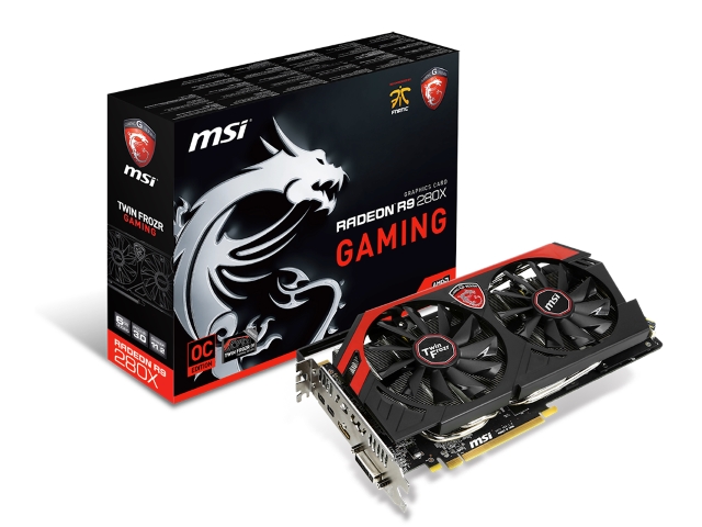 MSI R9 280X GAMING 6G Twin Frozr RADEON R9 280X 6GB 384-bit GDDR5