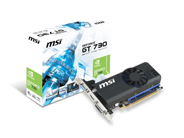 MSI N730K-2GD5LP/OC GeForce GT 730 2GB 64-bit GDDR5 PCI Express MSI N730K-2GD5LP/OC GeForce GT 730 2GB 64-bit GDDR5 PCI Express