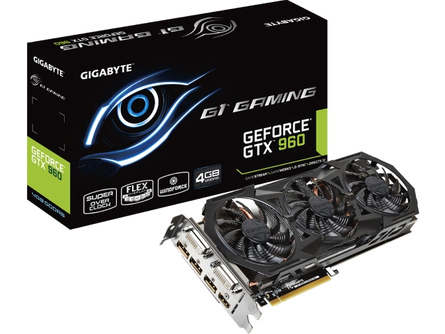 GIGABYTE GV-N960G1 GAMING-4GD WINDFORCE GeForce GTX 960 4GB