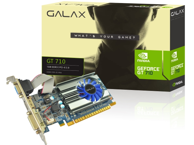 GALAX GF PGT710-LP/1GD3 GeForce GT 710 1GB 64-bit DDR3 PCI Express