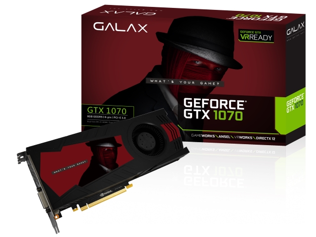 グラフィックボード・グラボ・ビデオカード GeForce GTX1070 8G GALAX GALAX GeForce GTX 1070 EXOC FS｜｜株式会社アユート PCパーツ・VR