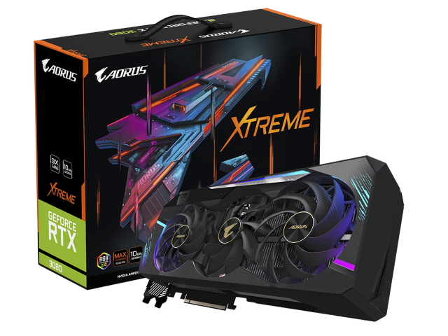 GIGABYTE AORUS GeForce RTX 3080 XTREME 10G MAX-COVERED COOLING 