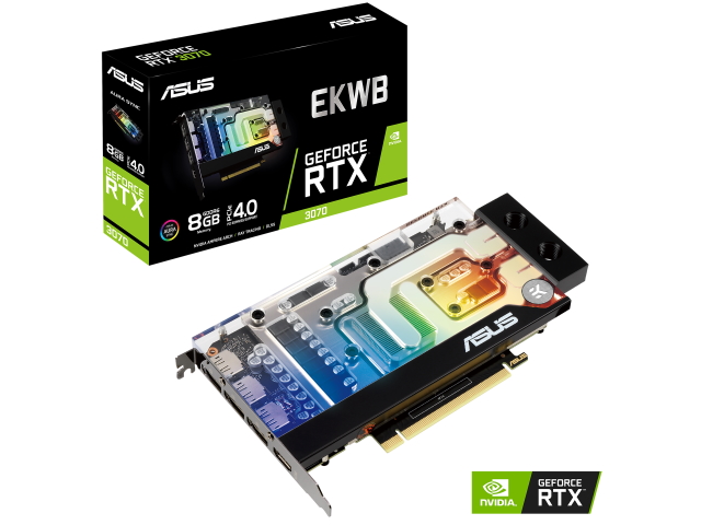 ASUS RTX3070-8G-EK EKWB シリーズ GEFORCE RTX 3070 8GB 256-bit  