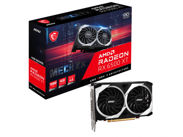 MSI Radeon RX 6500 XT MECH 2X 4G OC MECH RADEON RX 6500 XT
